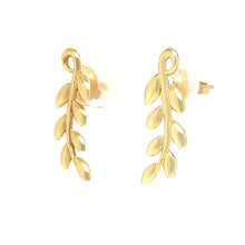 Load image into Gallery viewer, Tiffany &amp; Co. 18ct Yellow Gold Paloma Picasso Olive Leaf Climber Earrings 4.23g