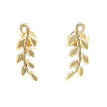 Load image into Gallery viewer, Tiffany &amp; Co. 18ct Yellow Gold Paloma Picasso Olive Leaf Climber Earrings 4.23g
