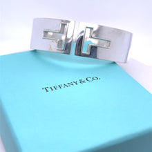 Load image into Gallery viewer, Tiffany &amp; Co Sterling Silver T Cutout Cuff Bracelet 83.71g