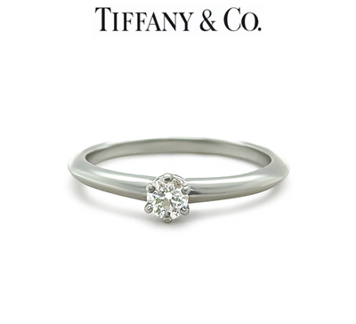 Tiffany & Co. Platinum Diamond Engagement Ring 0.18ct 3.6g