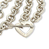 Tiffany & Co. Sterling Silver Heart Arrow Toggle Choker Necklace 78.41g