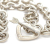 Tiffany & Co. Sterling Silver Heart Arrow Toggle Choker Necklace 78.41g
