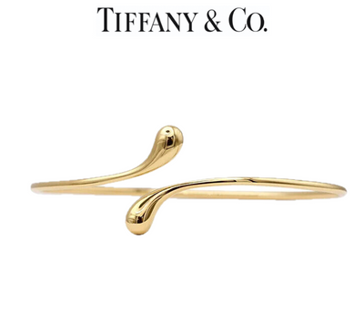 Tiffany & Co 18ct Yellow Gold Elsa Peretti Elongated Teardrop Bangle 14.13g