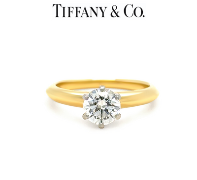 Tiffany & Co. 18ct Yellow Gold Diamond Engagement Ring 0.78ct 3.7g