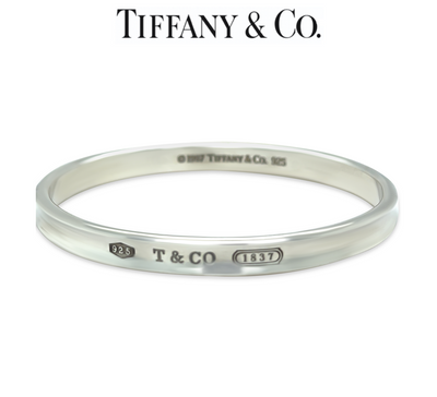 Tiffany & Co. 1837 Narrow Sterling Silver Bracelet 34.15g