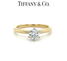 Load image into Gallery viewer, Tiffany &amp; Co Yellow Gold .5ct Diamond Ring