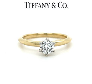 Tiffany & Co Yellow Gold .5ct Diamond Ring