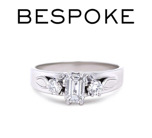 18ct White Gold Traditional 3 Stone Diamond Ring 0.73ct