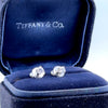 Tiffany & Co Platinum Solitaire Diamond Stud Earrings 0.22ct