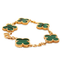 Load image into Gallery viewer, Van Cleef &amp; Arpels 18ct Yellow Gold Vintage Alhambra Bracelet 5 Motifs