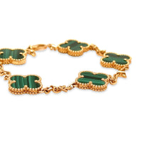 Load image into Gallery viewer, Van Cleef &amp; Arpels 18ct Yellow Gold Vintage Alhambra Bracelet 5 Motifs