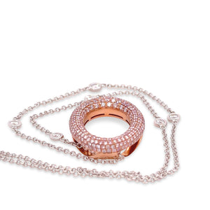 Pink argyle diamonds 18ct Rose & White Gold Diamond O Pendant 1.53ct