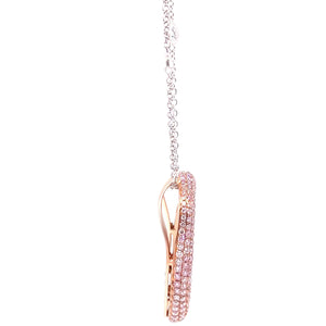 Pink argyle diamonds 18ct Rose & White Gold Diamond O Pendant 1.53ct