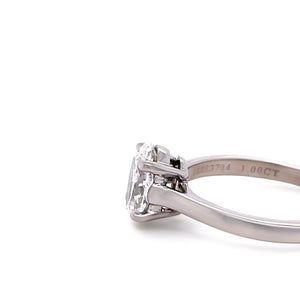 Tiffany & Co Platinum Diamond Engagement Ring 1.00ct
