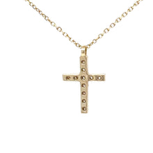 Load image into Gallery viewer, Bespoke 14ct Yellow Gold Diamond Necklace &amp; Pendant Set 0.11ct