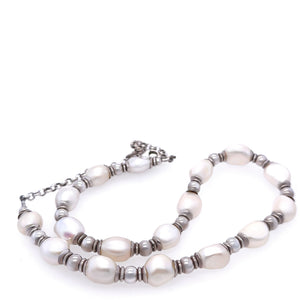 Bespoke Sterling Silver Freshwater Pearl Necklace 47.9g