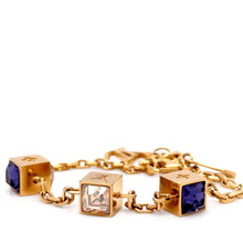 Load image into Gallery viewer, Louis Vuitton Gold-Tone Gamble Crystal Bracelet with Swarovski Crystals 12.65g