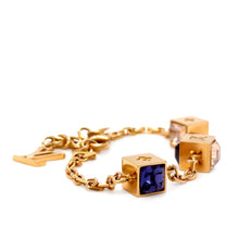 Load image into Gallery viewer, Louis Vuitton Gold-Tone Gamble Crystal Bracelet with Swarovski Crystals 12.65g