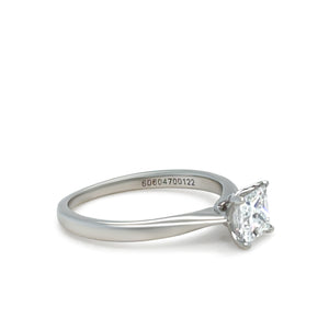 Bespoke 14ct White Gold Princess Cut Diamond Ring 0.70ct
