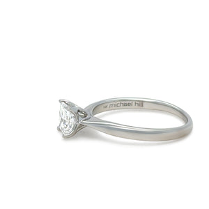 Bespoke 14ct White Gold Princess Cut Diamond Ring 0.70ct