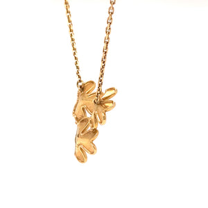 Van Cleef & Arpels Frivole 3-Flower Diamond Pendant Necklace 0.16ct 6.2g