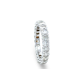 Load image into Gallery viewer, 18ct White Gold Oval Diamond Eternity Ring 3.45ct