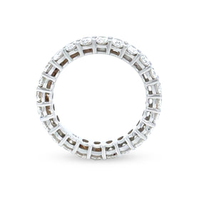 18ct White Gold Oval Diamond Eternity Ring 3.45ct