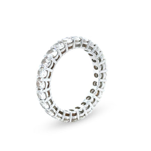 18ct White Gold Oval Diamond Eternity Ring 3.45ct