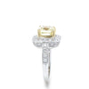 DCLA 18ct White Gold Fancy Yellow Diamond Engagement Ring 2.53ct