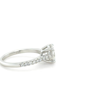 DCLA 18ct White Gold Diamond Engagement Ring 1.57ct