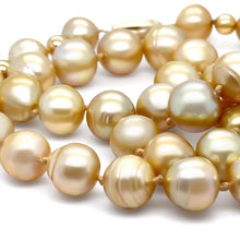 Load image into Gallery viewer, South Sea Pearl Golden Pearl Necklace 75.8g