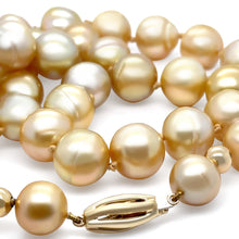Load image into Gallery viewer, South Sea Pearl Golden Pearl Necklace 75.8g