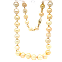 Load image into Gallery viewer, South Sea Pearl Golden Pearl Necklace 75.8g