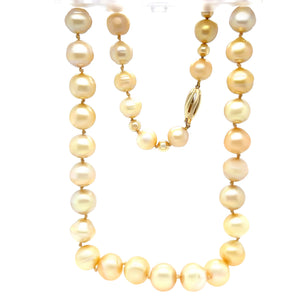 South Sea Pearl Golden Pearl Necklace 75.8g