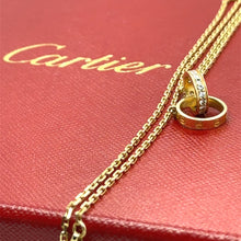 Load image into Gallery viewer, 18ct Yellow Gold Cartier LOVE Semi-Pavé Diamond Necklace 0.22ct 6.58g