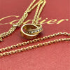 18ct Yellow Gold Cartier LOVE Semi-Pavé Diamond Necklace 0.22ct 6.58g