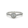 14ct White Gold Diamond Bridal Halo Ring 0.73ct