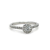 14ct White Gold Diamond Bridal Halo Ring 0.73ct