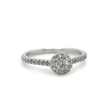Load image into Gallery viewer, 14ct White Gold Diamond Bridal Halo Ring 0.73ct