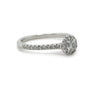 14ct White Gold Diamond Bridal Halo Ring 0.73ct