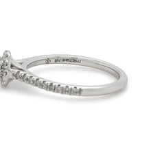 Load image into Gallery viewer, 14ct White Gold Diamond Bridal Halo Ring 0.73ct
