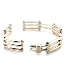Load image into Gallery viewer, Tiffany &amp; Co. Sterling Silver &amp; 18ct Yellow Gold Vintage Gate Link Bracelet 29.75g