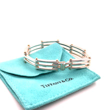 Load image into Gallery viewer, Tiffany &amp; Co. Sterling Silver &amp; 18ct Yellow Gold Vintage Gate Link Bracelet 29.75g