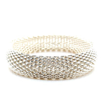 Load image into Gallery viewer, Tiffany &amp; Co. Sterling Silver Somerset Mesh Weave Bangle Bracelet 55g