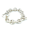 Tiffany & Co. Sterling Silver Vintage Heart Clasp Round Link Bracelet 45.19g