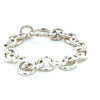 Tiffany & Co. Sterling Silver Vintage Heart Clasp Round Link Bracelet 45.19g