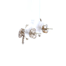 Load image into Gallery viewer, Tiffany &amp; Co. Sterling Silver Vintage Twist Rope Bow Ribbon Earrings 2g
