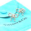 Tiffany & Co. Sterling Silver Vintage Twist Rope Bow Ribbon Earrings 2g