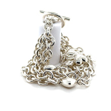 Load image into Gallery viewer, Tiffany &amp; Co. Sterling Silver 5-Strand Puffed Heart Bracelet 95.62g
