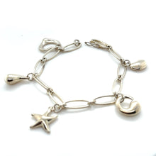 Load image into Gallery viewer, Tiffany &amp; Co. Sterling Silver Elsa Peretti Five-Charm Bracelet 17.08g